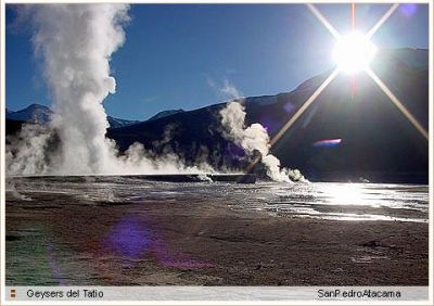 Click για να την δείτε σε μεγάλο μέγεθος
==============
CHILEAN GEYSERS
CHILEAN GEYSERS (I REGION)
Λέξεις Κλειδιά: CHILEAN GEYSERS Click για να την δείτε σε μεγάλο μέγεθος
==============
CHILEAN GEYSERS
CHILEAN GEYSERS (I REGION)
Λέξεις Κλειδιά: CHILEAN GEYSERS